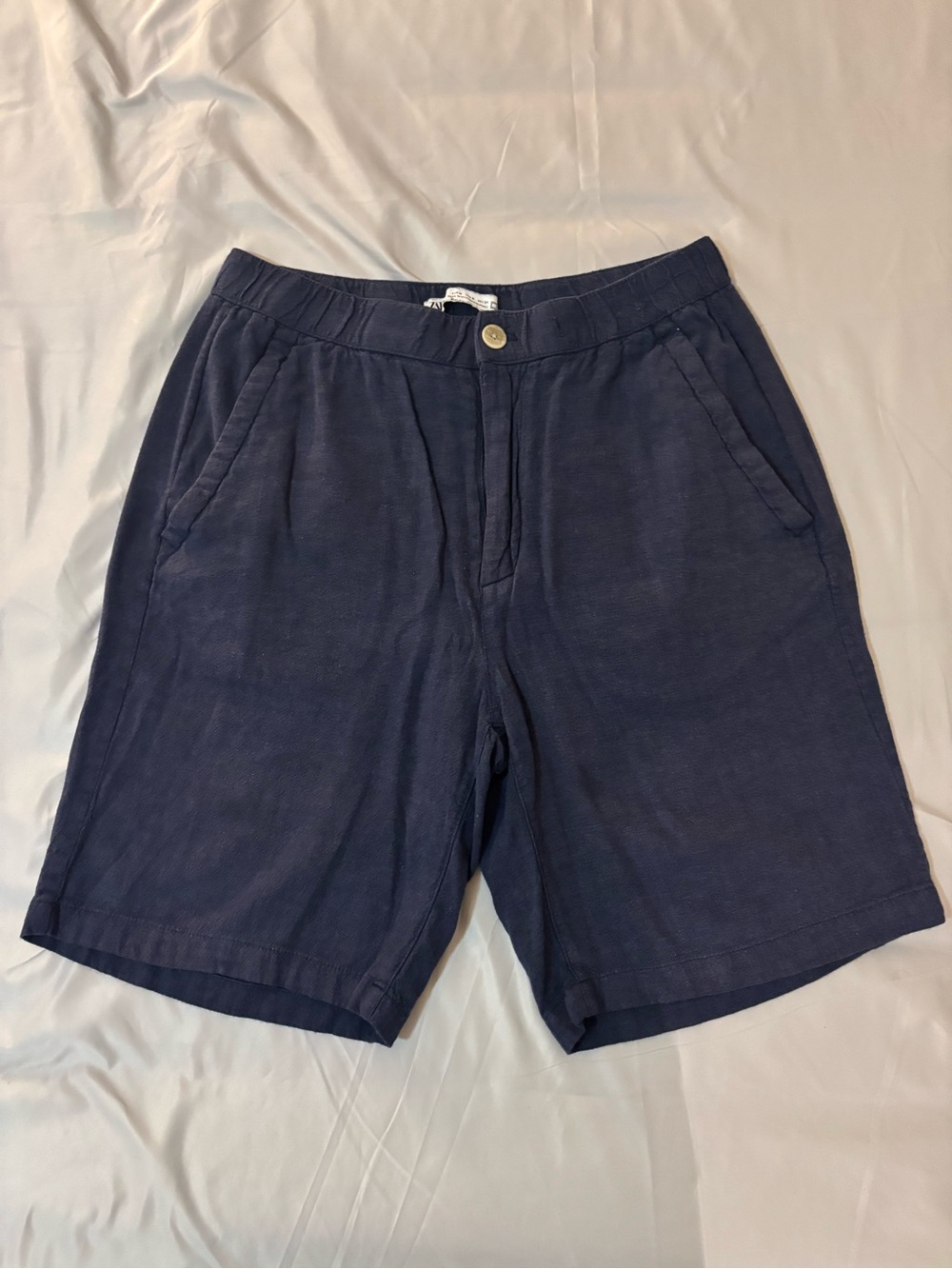 Zara Navy Blue Men's Casual Shorts